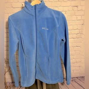 Columbia Fleece Jacket Youth Girls Medium Excellent Condition Cornflower Blue